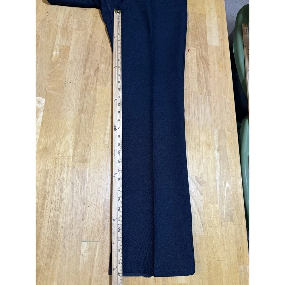 Vintage 1993 Levi's Action Slacks 34x32 Black Bootcut USA Polyester Mens